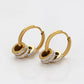 Conjunto de Aleación Bañado en Oro con Cristal Emporia® Blanco ( Collar +Pendientes +Colgante )