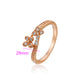 Anillo de Aleación Bañado en Oro con Cristal Emporia® Blanco