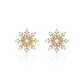 Pendientes de Aleación Bañado en Oro con Cristal Emporia® Blanco