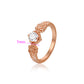 Anillo de Aleación Bañado en Oro con Cristal Emporia® Blanco