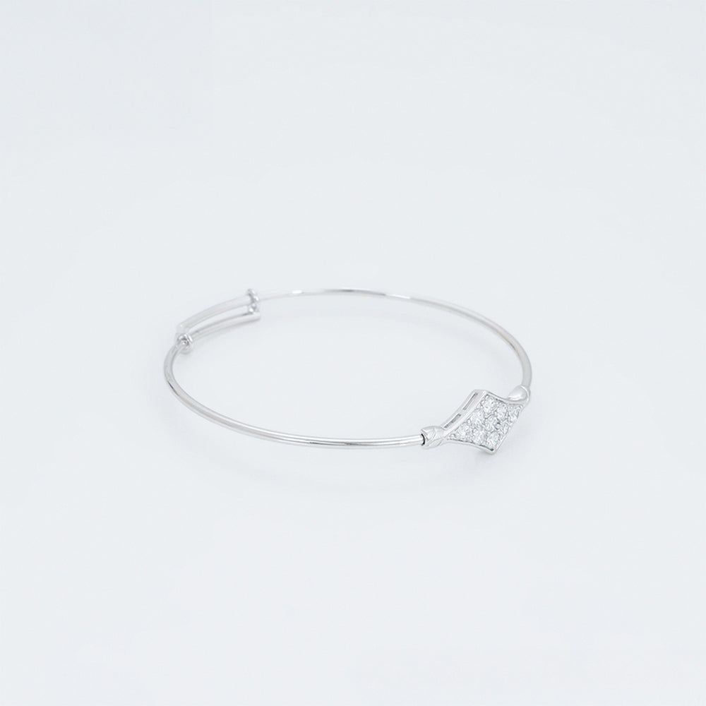 Pulsera de Aleación Bañado en Oro con Cristal Emporia® Blanco 3 
