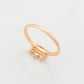 Anillo de Aleación Bañado en Oro con Cristal Emporia® Blanco