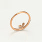 Anillo de Aleación Bañado en Oro con Cristal Emporia® Blanco