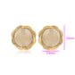 Pendientes de Aleación Bañado en Oro con Cristal Emporia® Blanco