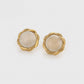 Pendientes de Aleación Bañado en Oro con Cristal Emporia® Blanco