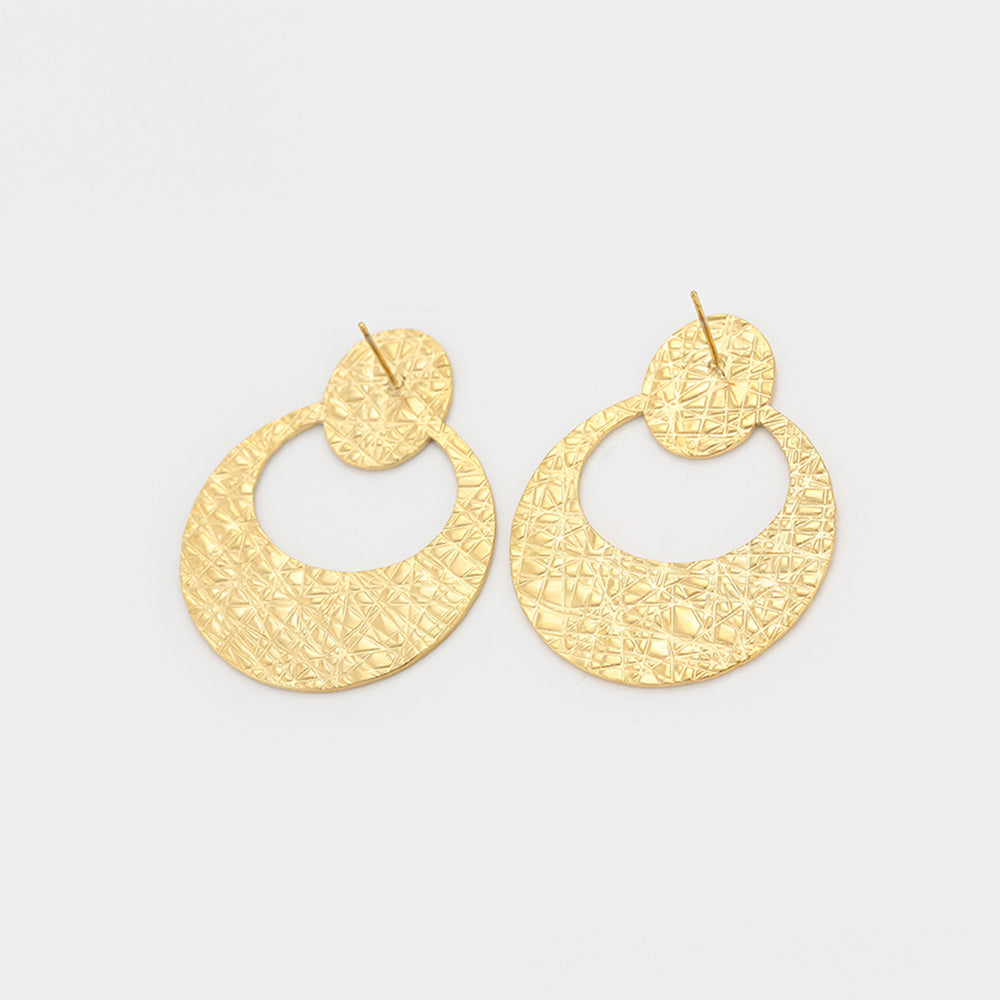 Pendientes de Aleación Bañado en Oro