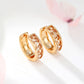Pendientes de Aleación Bañado en Oro con Cristal Emporia® Blanco