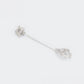 Broche de Aleación Bañado en Oro con Cristal Emporia® Blanco