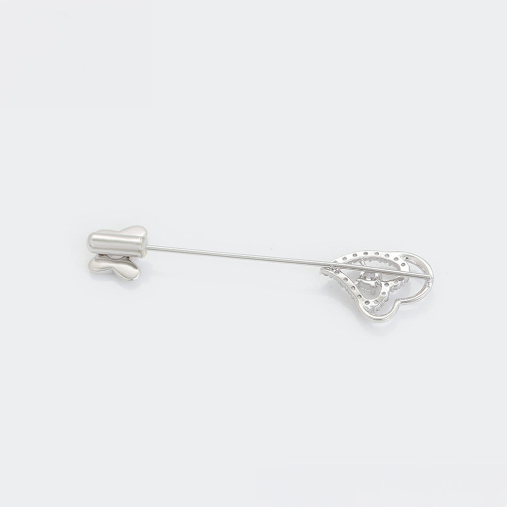 Broche de Aleación Bañado en Oro con Cristal Emporia® Blanco 6 