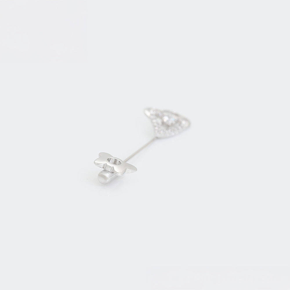 Broche de Aleación Bañado en Oro con Cristal Emporia® Blanco 7 
