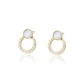 Pendientes de Aleación Bañado en Oro con Cristal Emporia® Blanco