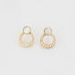 Pendientes de Aleación Bañado en Oro con Cristal Emporia® Blanco