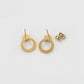Pendientes de Aleación Bañado en Oro con Cristal Emporia® Blanco