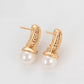 Pendientes de Aleación Bañado en Oro con Cristal Emporia® Rojo y Perla de cristal
