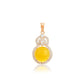 Colgante de Aleación Bañado en Oro con Cristal Emporia® Amarillo y Cristal Emporia® Blanco