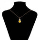 Colgante de Aleación Bañado en Oro con Cristal Emporia® Amarillo y Cristal Emporia® Blanco