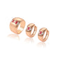 Conjunto de Aleación Bañado en Oro con Cristal Emporia® Rojo y Cristal Emporia® Blanco ( Pendientes +Anillo )