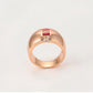 Conjunto de Aleación Bañado en Oro con Cristal Emporia® Rojo y Cristal Emporia® Blanco ( Pendientes +Anillo )