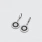 Pendientes de Aleación Bañado en Oro con Cristal Emporia® Blanco y Cristal Emporia® Negro