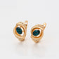 Pendientes de Aleación Bañado en Oro con Cristal Emporia® Verde