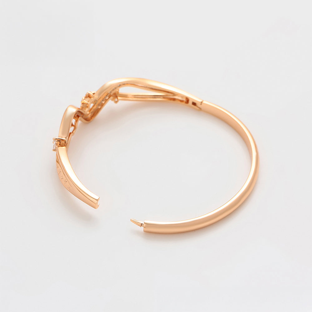Pulsera de Aleación Bañado en Oro con Cristal Emporia® Blanco 6 