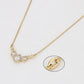 Collar de Aleación Bañado en Oro con Cristal Emporia® Blanco