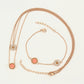 Conjunto de Aleación Bañado en Oro con Cristal Emporia® Rosa y Cristal Emporia® Blanco ( Collar +Pulsera )
