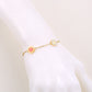 Conjunto de Aleación Bañado en Oro con Cristal Emporia® Rosa y Cristal Emporia® Blanco ( Collar +Pulsera )