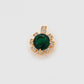 Conjunto de Aleación Bañado en Oro con Cristal Emporia® Verde y Perla de cristal ( Pendientes +Anillo +Colgante )