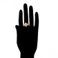 Conjunto de Aleación Bañado en Oro con Cristal Emporia® Blanco ( Pendientes +Anillo )