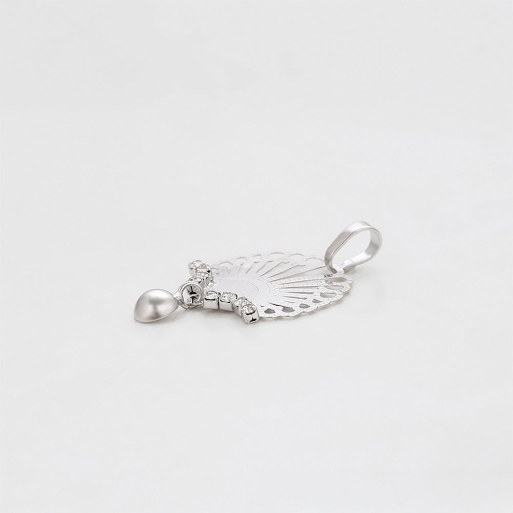 Conjunto de Aleación Bañado en Oro con Cristal Emporia® Blanco ( Pendientes +Colgante ) 8 
