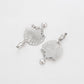 Conjunto de Aleación Bañado en Oro con Cristal Emporia® Blanco ( Pendientes +Colgante )