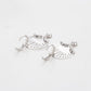 Conjunto de Aleación Bañado en Oro con Cristal Emporia® Blanco ( Pendientes +Colgante )