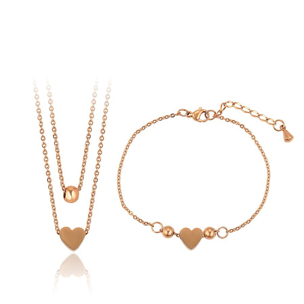 Conjunto de Aleación Bañado en Oro ( Collar +Pulsera ) 1 