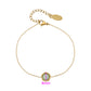 Pulsera de Aleación Bañado en Oro con Cristal Emporia® Verde