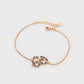 Pulsera de Aleación Bañado en Oro con Cristal Emporia® Rojo y Cristal Emporia® Verde