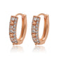 Pendientes de Aleación Bañado en Oro con Cristal Emporia® Blanco