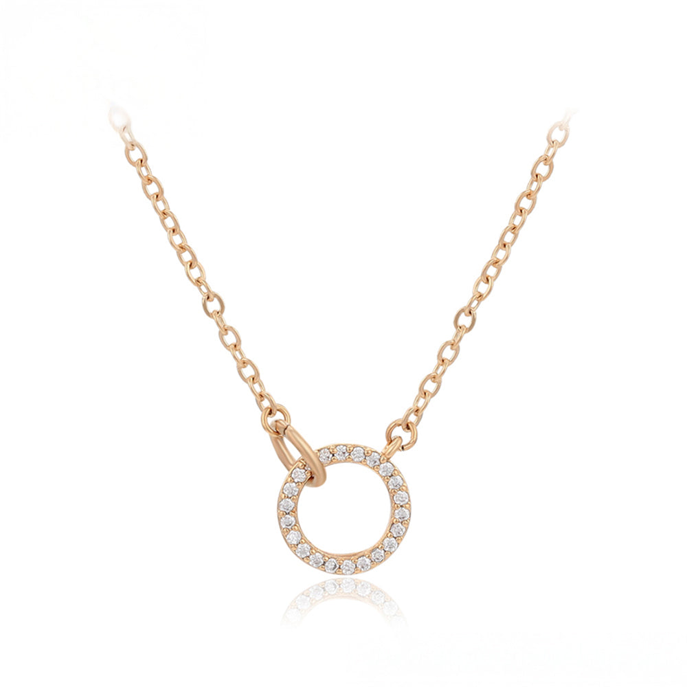 Collar de Aleación Bañado en Oro con Cristal Emporia® Blanco 1 