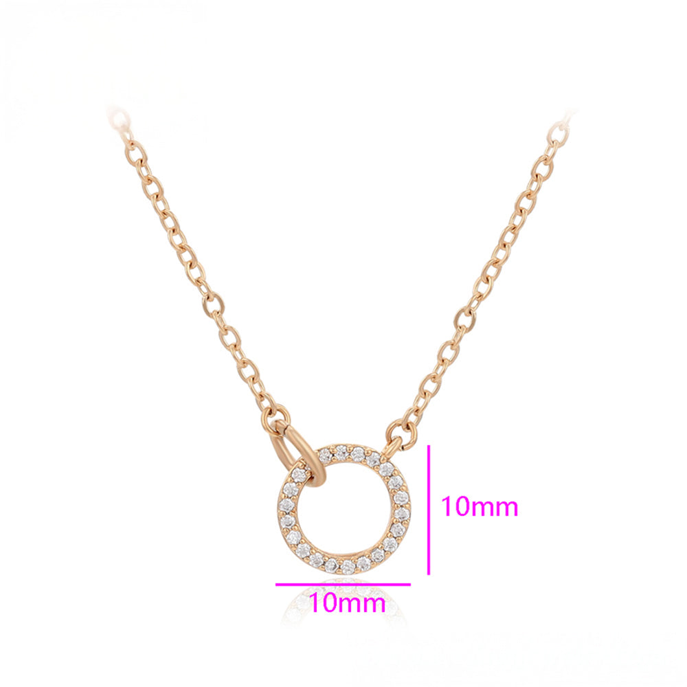 Collar de Aleación Bañado en Oro con Cristal Emporia® Blanco 2 