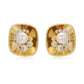 Pendientes de Aleación Bañado en Oro con Perla de cristal y Cristal Emporia® Blanco