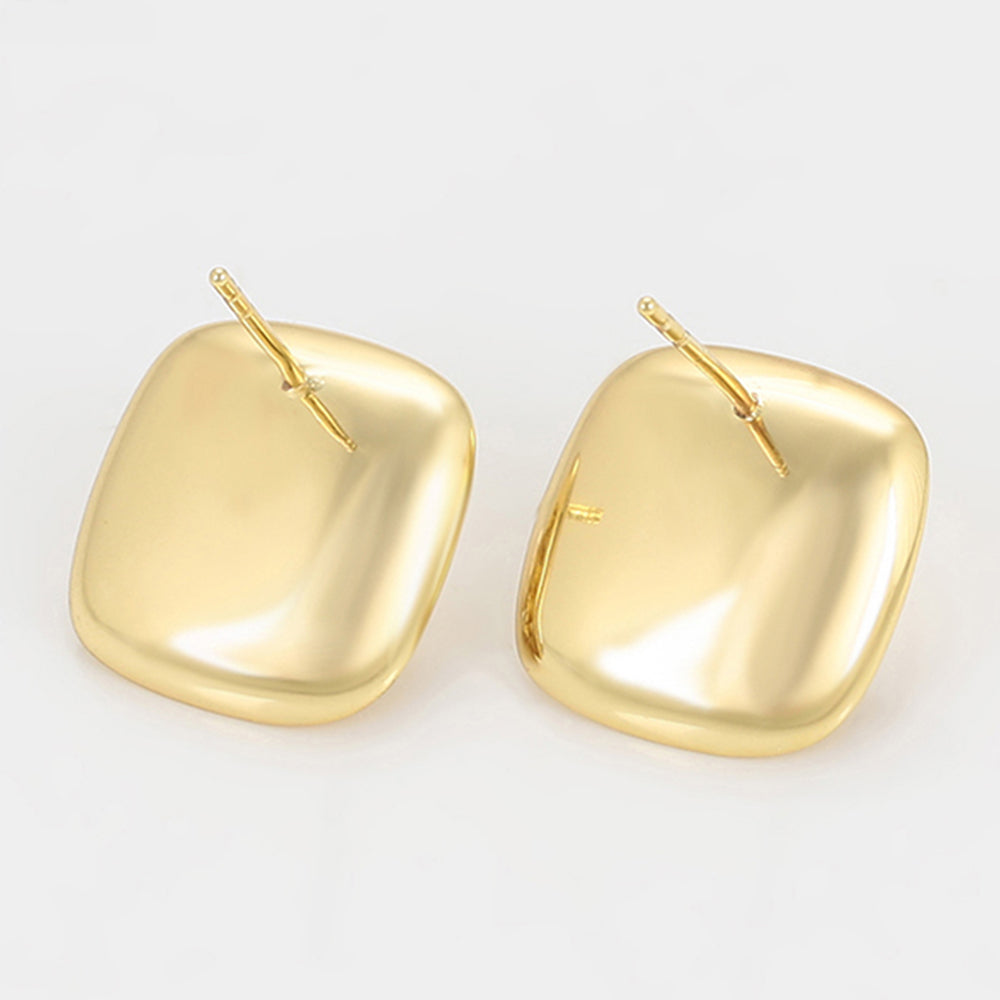 Pendientes de Aleación Bañado en Oro con Perla de cristal y Cristal Emporia® Blanco