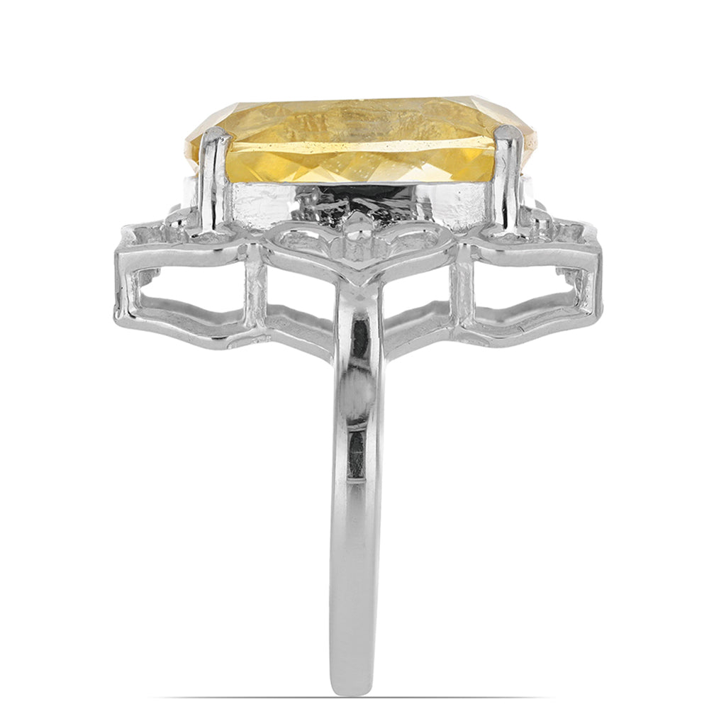Anillo de Plata con Citrino de los Montes Urales 3 