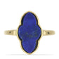 Anillo de Plata Bañada en Oro con Lapislázuli de Badakhshan