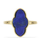 Anillo de Plata Bañada en Oro con Lapislázuli de Badakhshan
