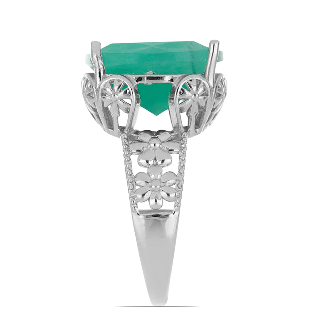 Anillo de Plata con Esmeralda de Brasil
