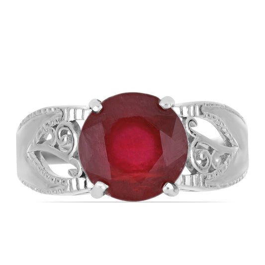 Anillo de Plata con Rubí de Madagascar