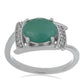 Anillo de Plata con Grandidierita de Anosy y Topacio Blanco