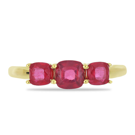 Anillo de Oro 9K con Rubí de Madagascar