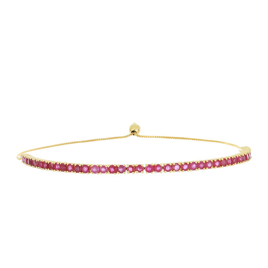 Pulsera de Oro 9K con Rubí de Madagascar