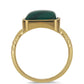 Anillo de Plata Bañada en Oro con Malaquita
